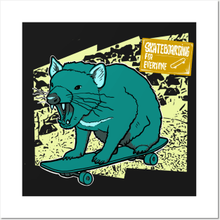 Tasmanian Devil Skateboarding Posters and Art